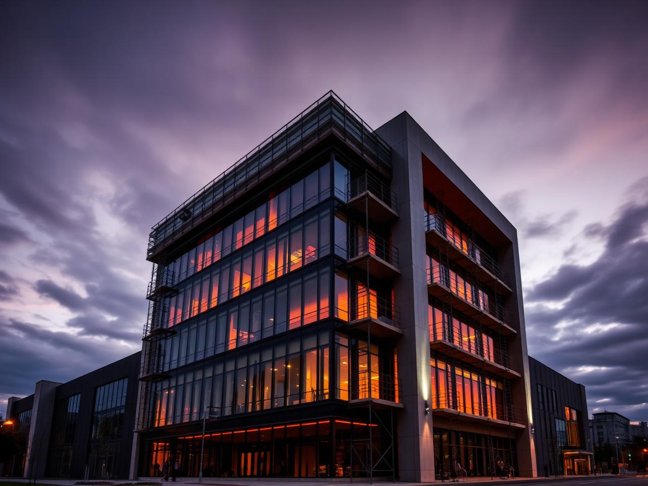 Completed commercial building